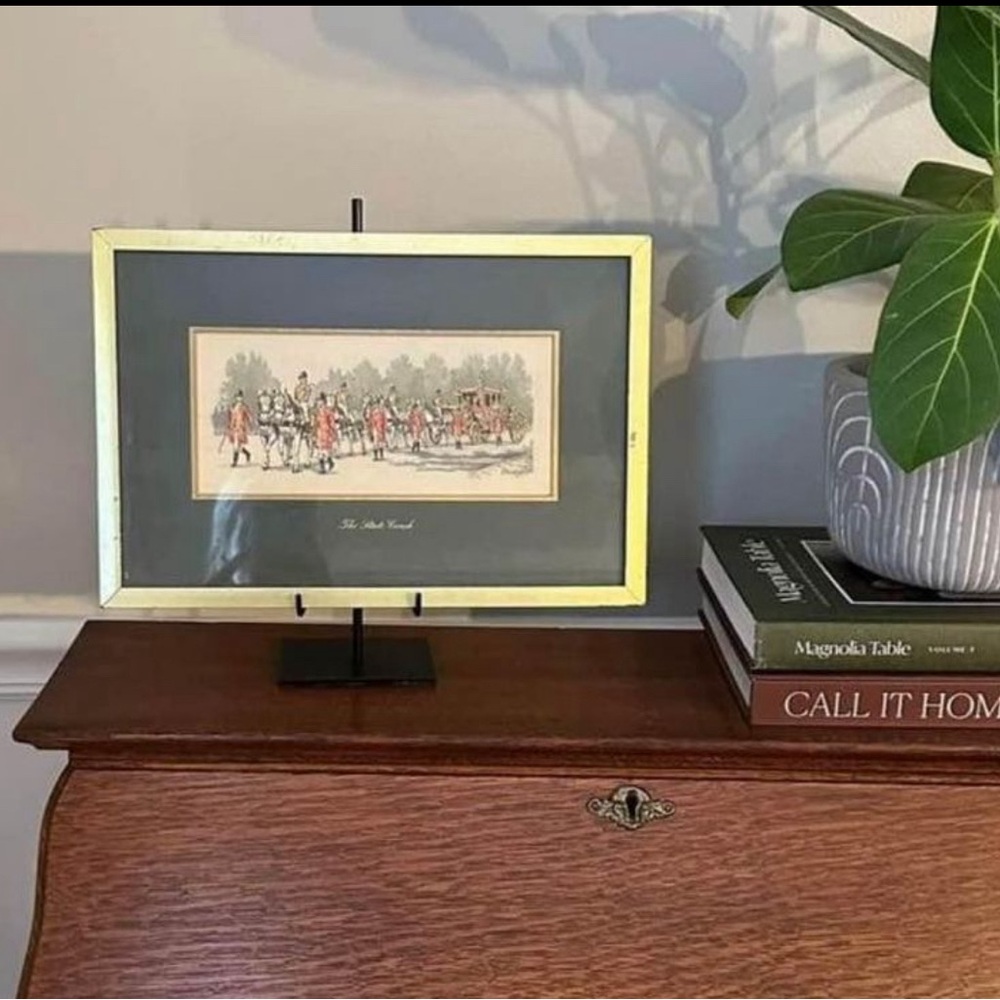 Vintage silk woven picture.  The state coach limited edition.